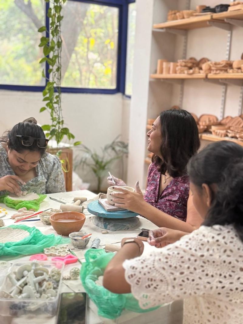 Studio session at Mudcast Pottery Bangalore